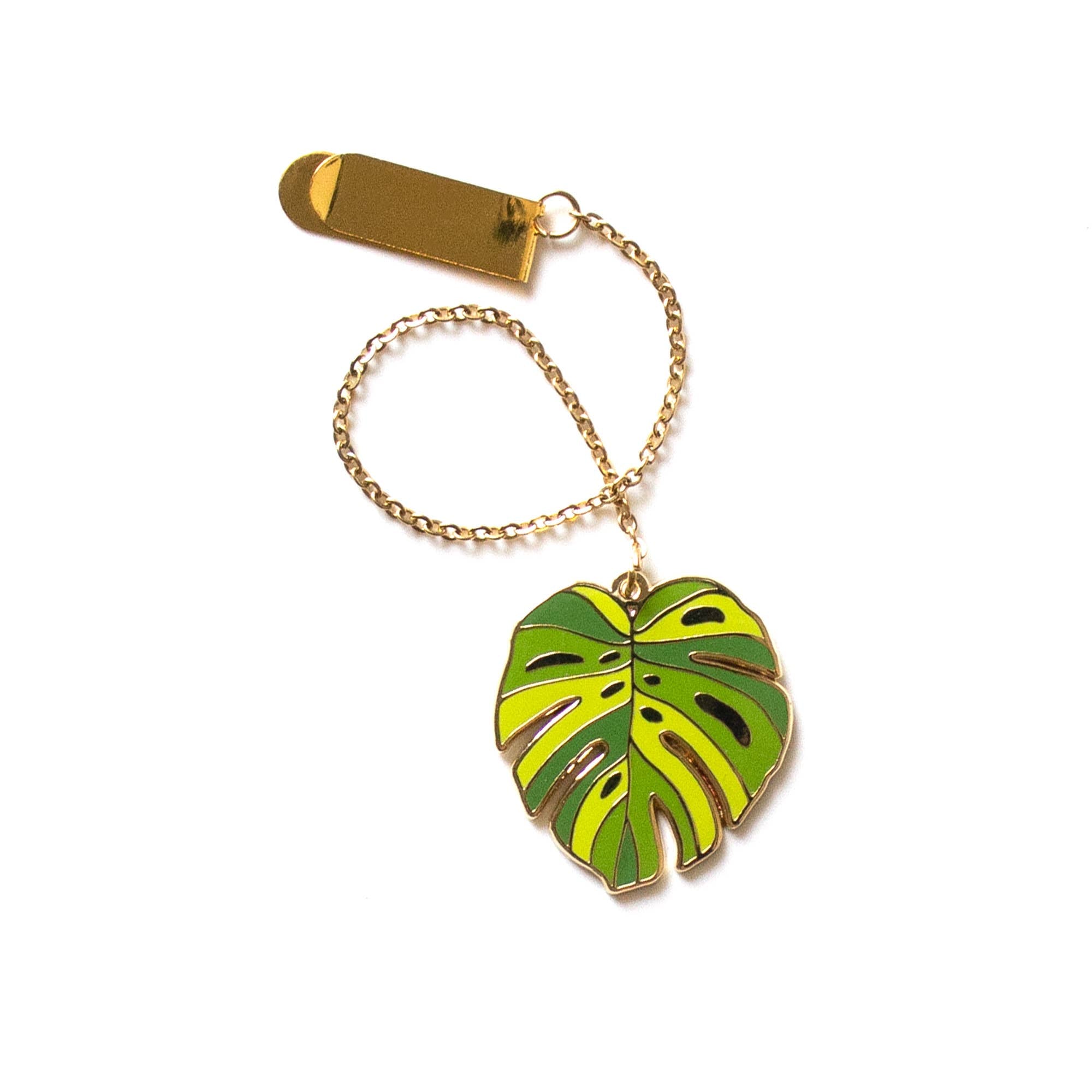 Monstera Enamel Bookmark