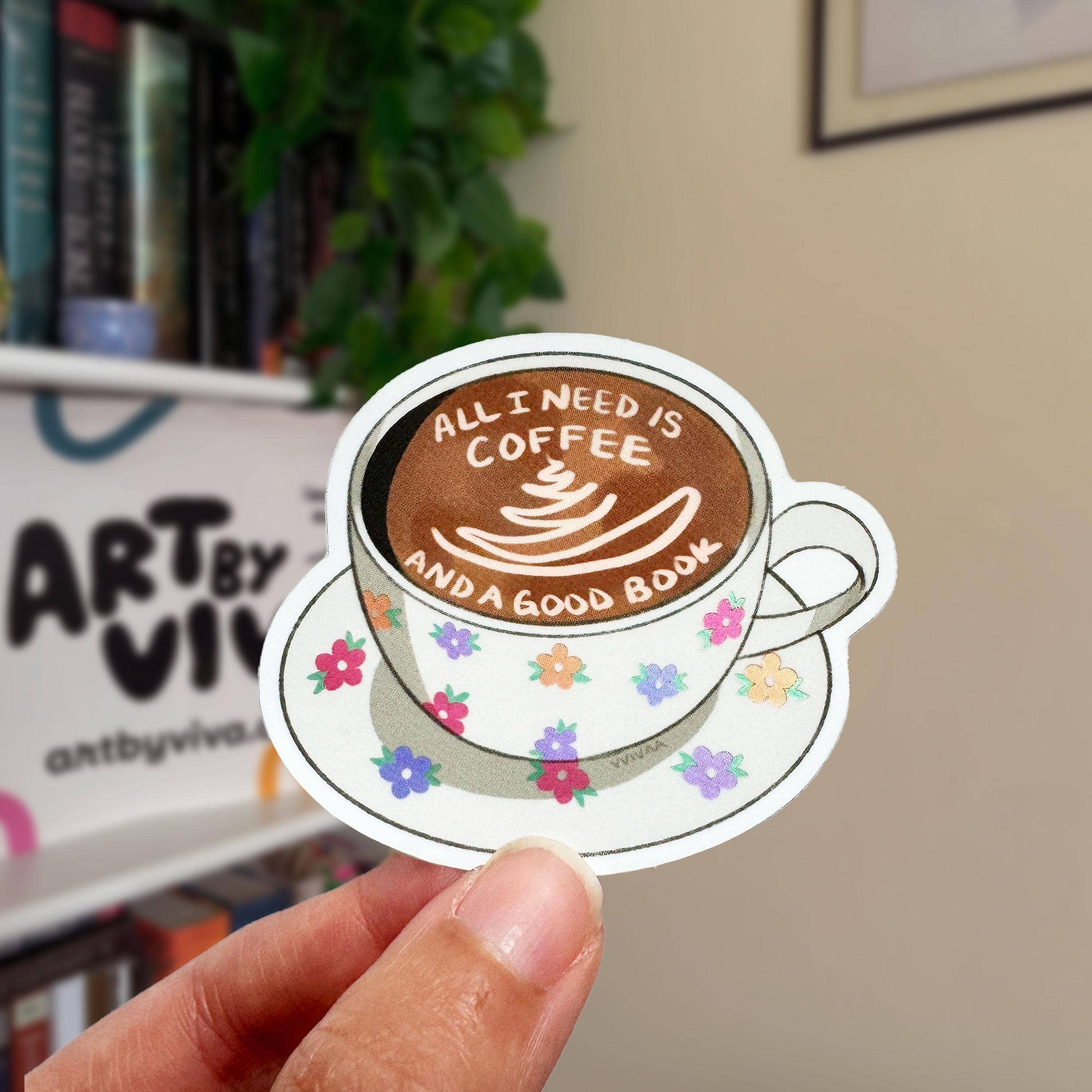 Coffee and Books Sticker