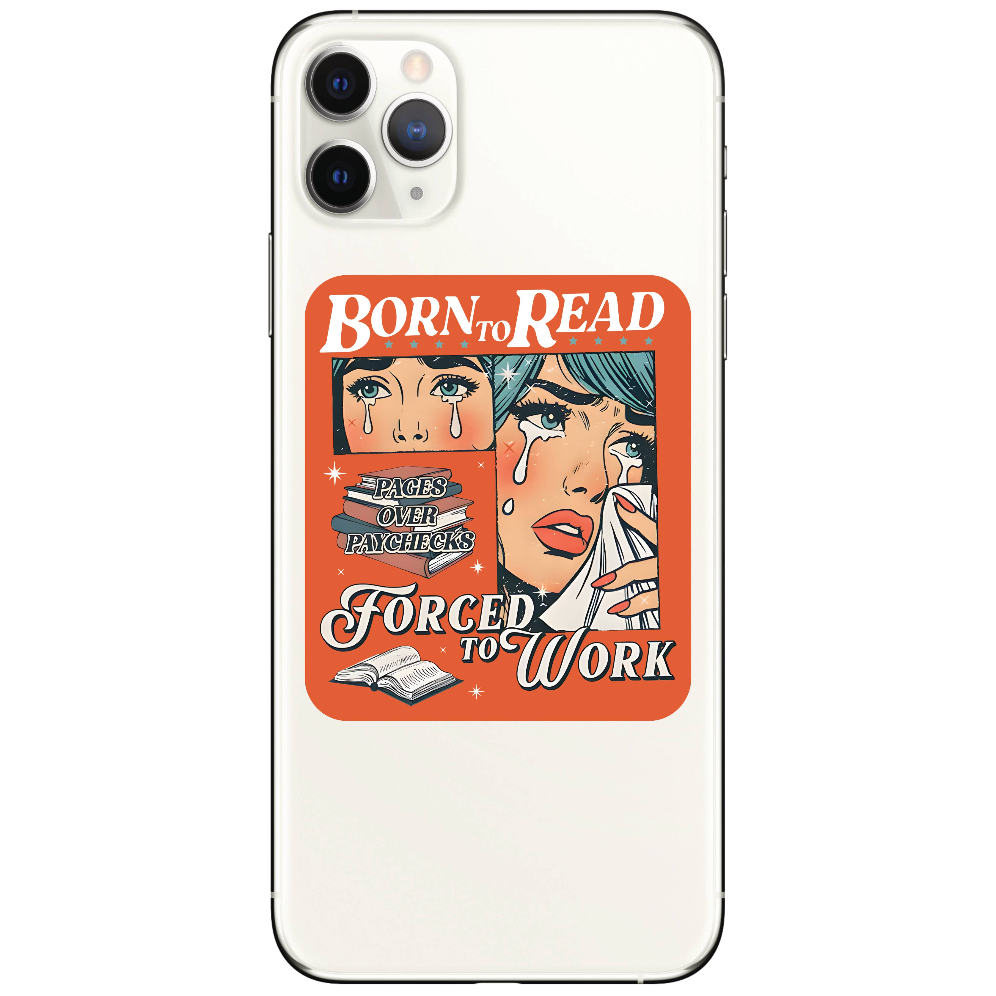 Juju and Moxie - Born To Read Sticker