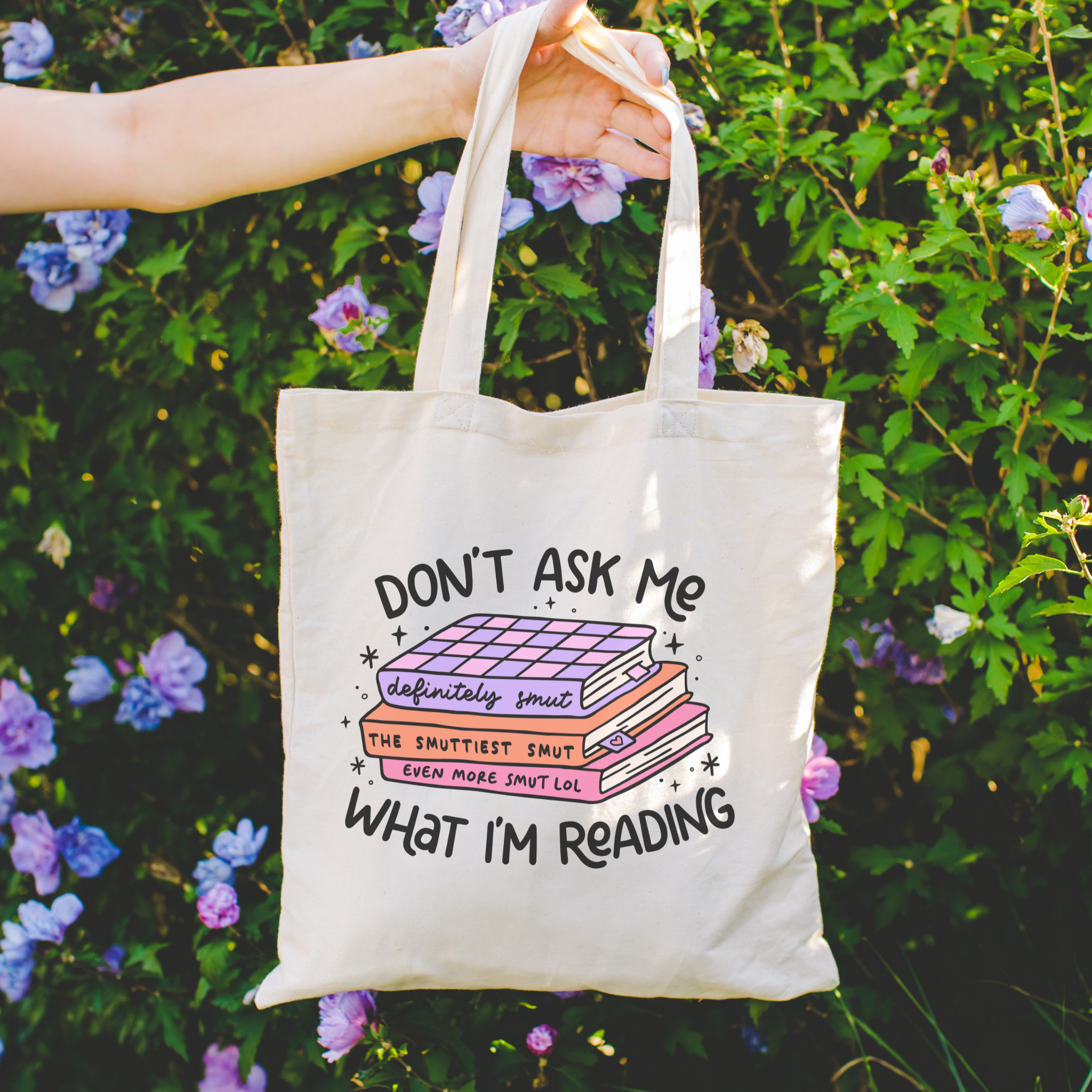 Smut Book Stack Tote Bag