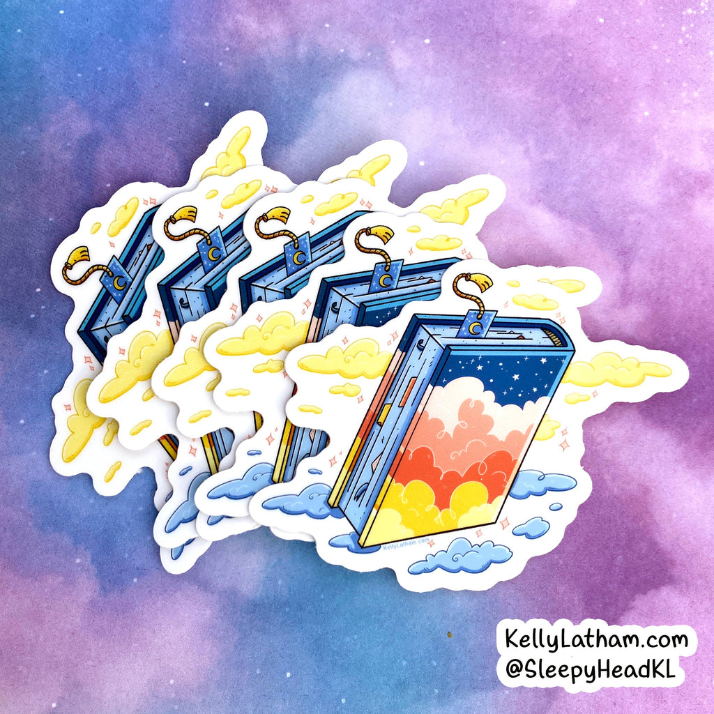 Clouds Book Waterproof Vinyl Sticker