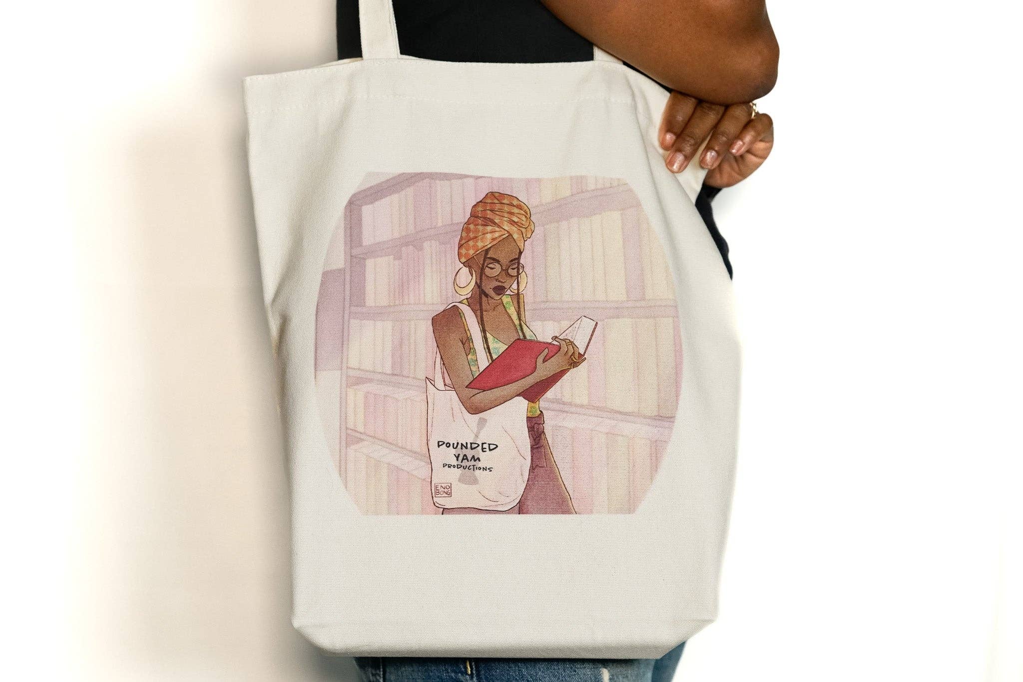 Black Girl Reading Canvas Tote Bag