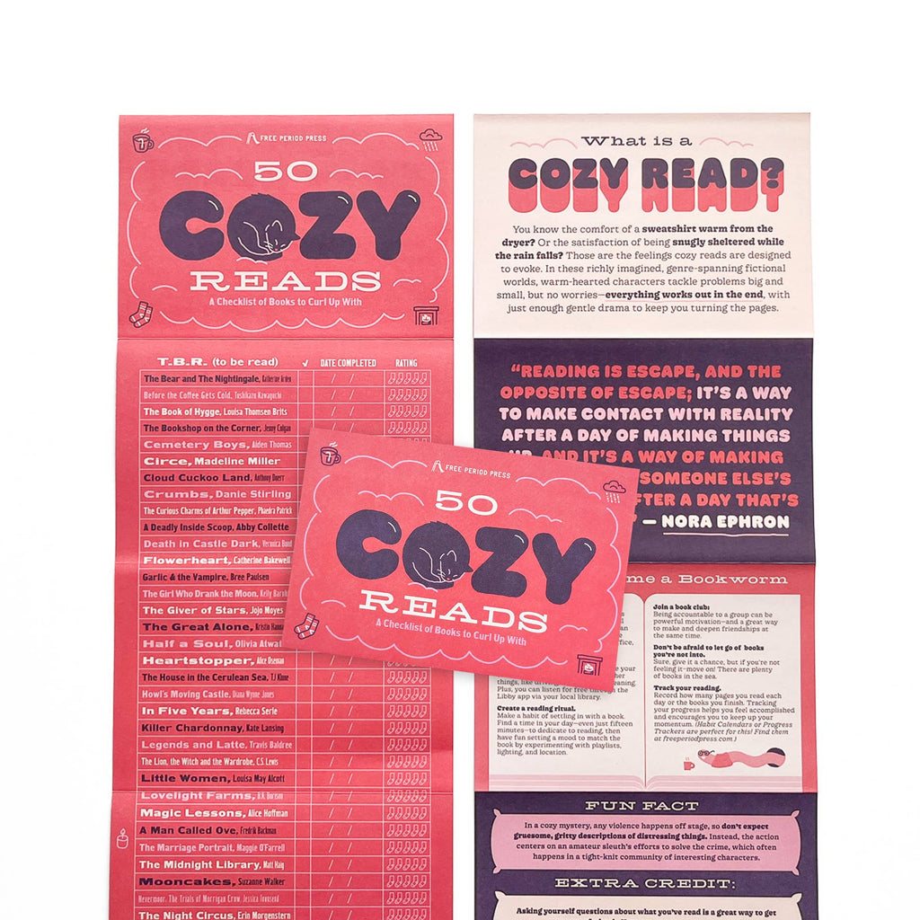 Free Period Press - 50 Cozy Reads: A Checklist of Books to Curl Up With