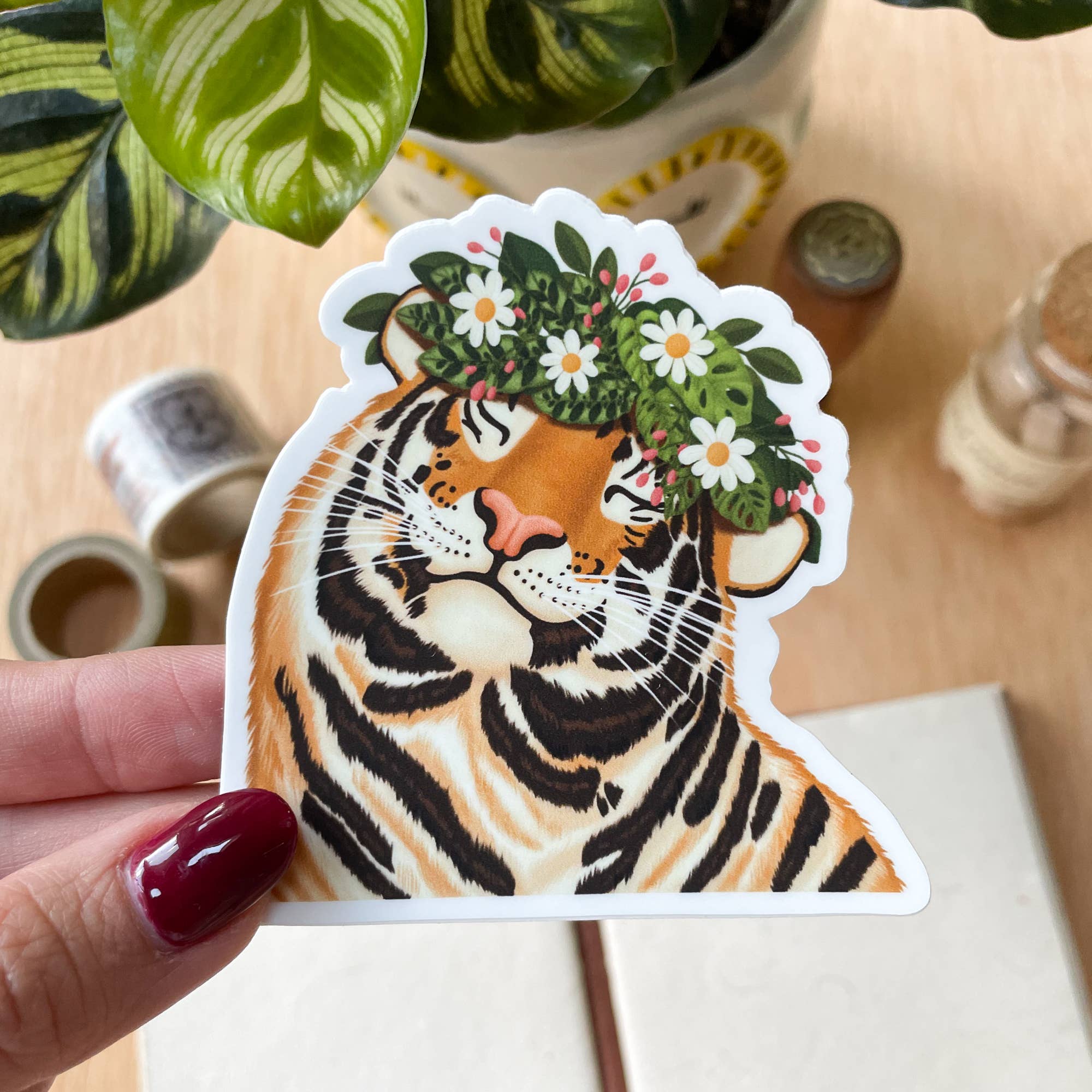 Smiley Tiger Sticker