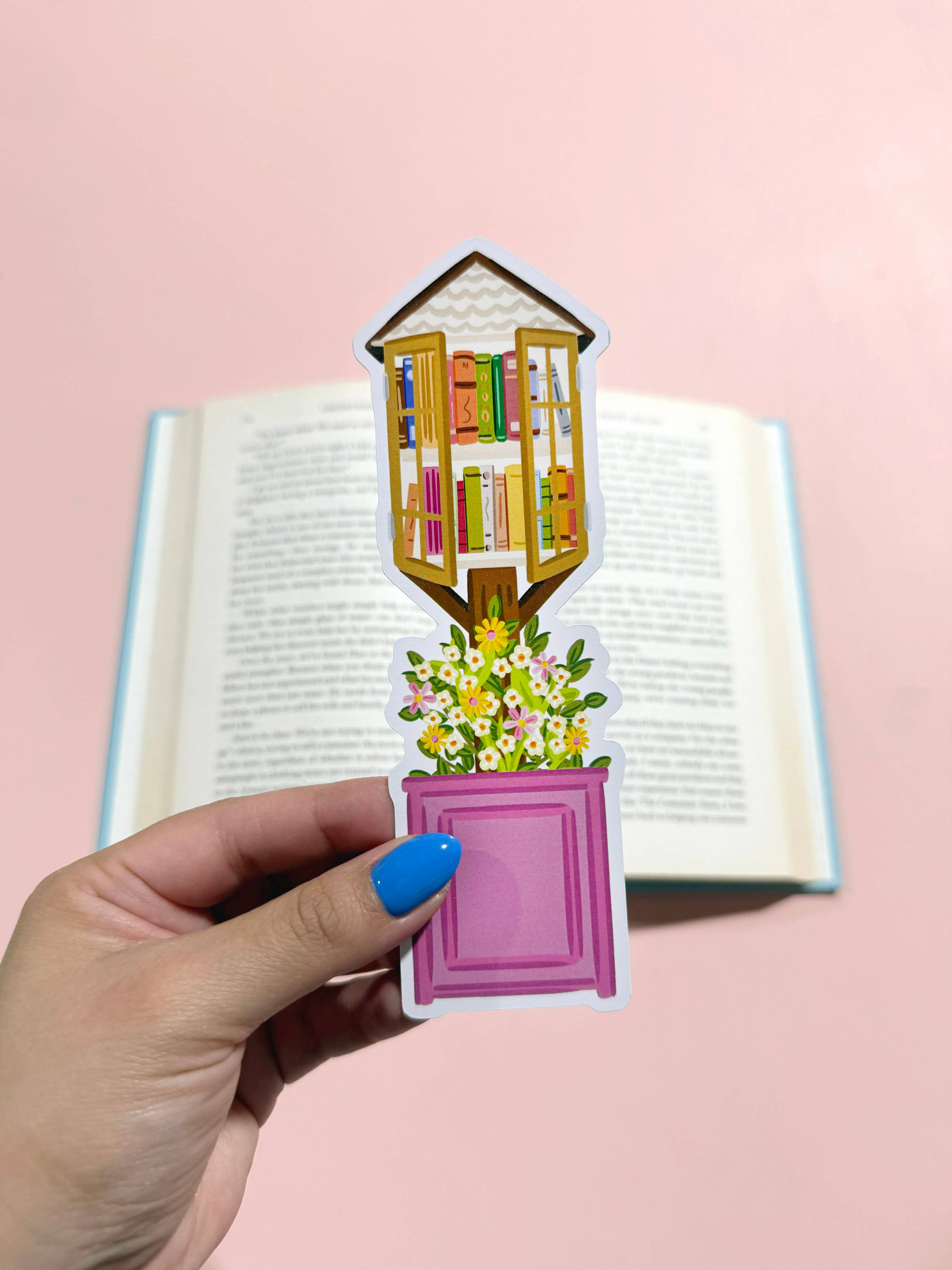 Little Library Die Cut Bookmark