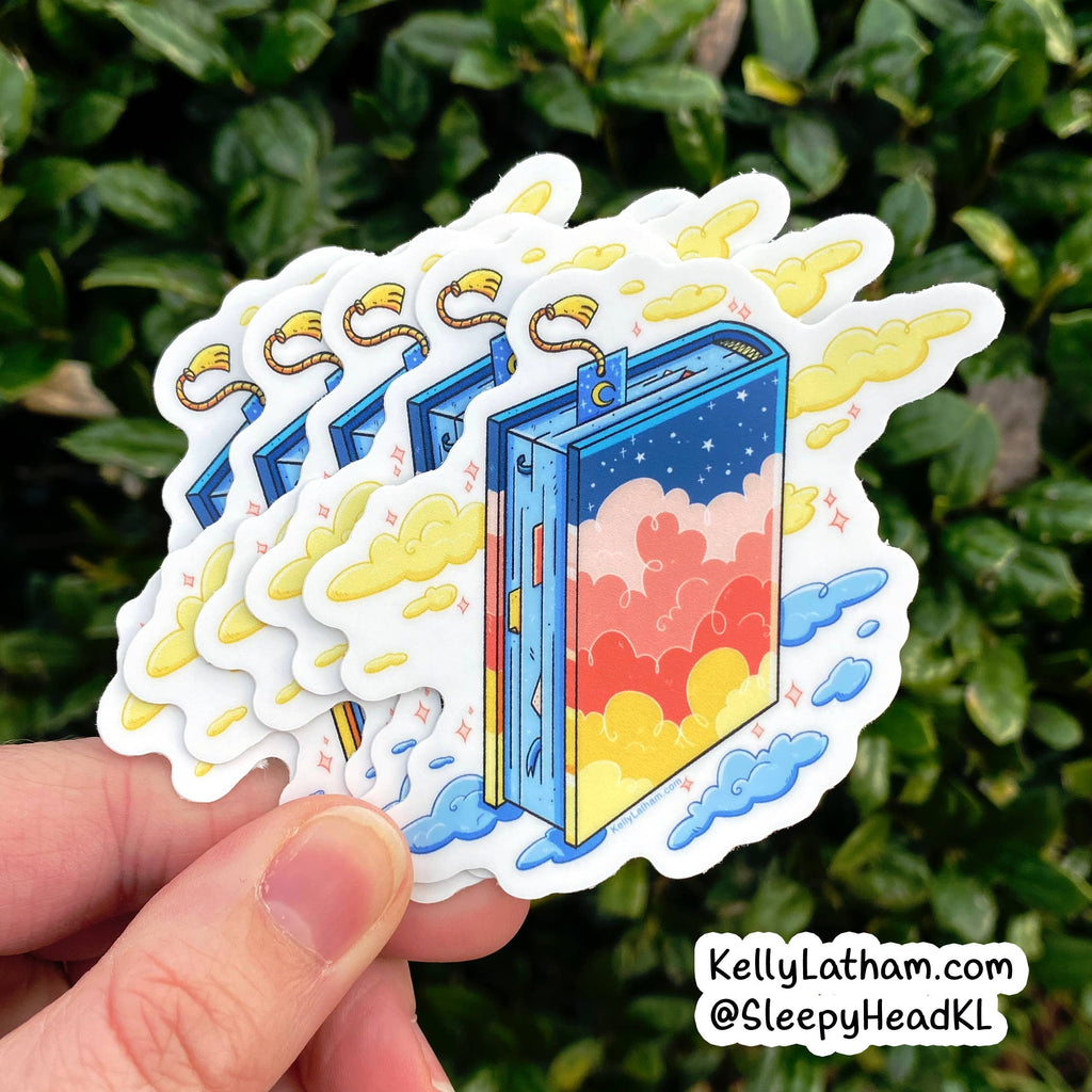 Clouds Book Waterproof Vinyl Sticker