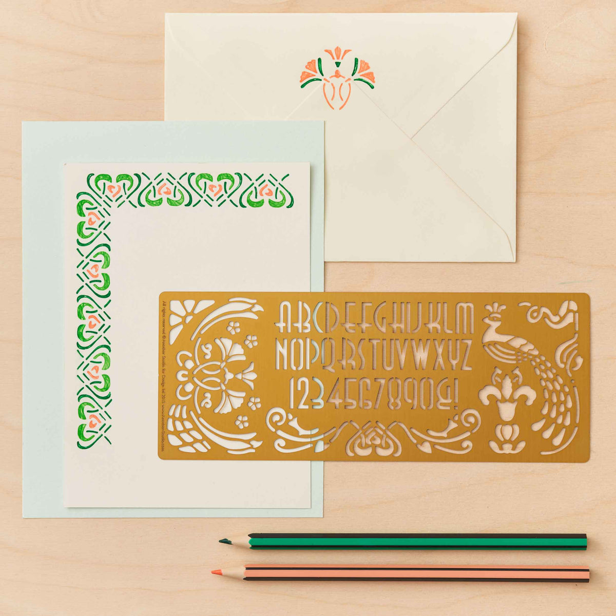 Art Nouveau Design Stencil