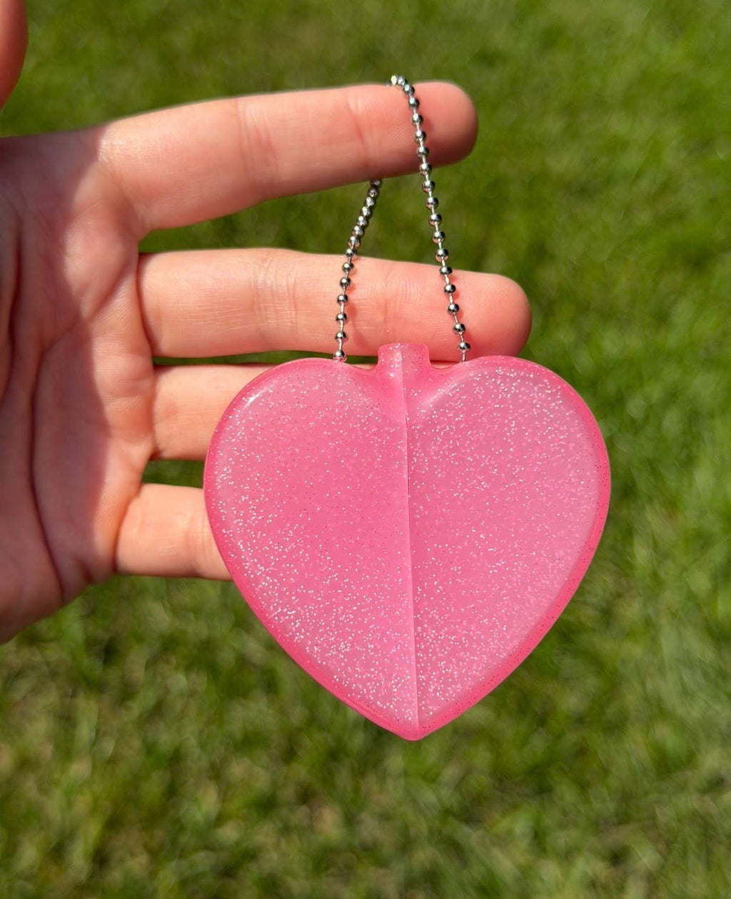 Rubber Heart Coin Purse Sparkly Pink - Book Money