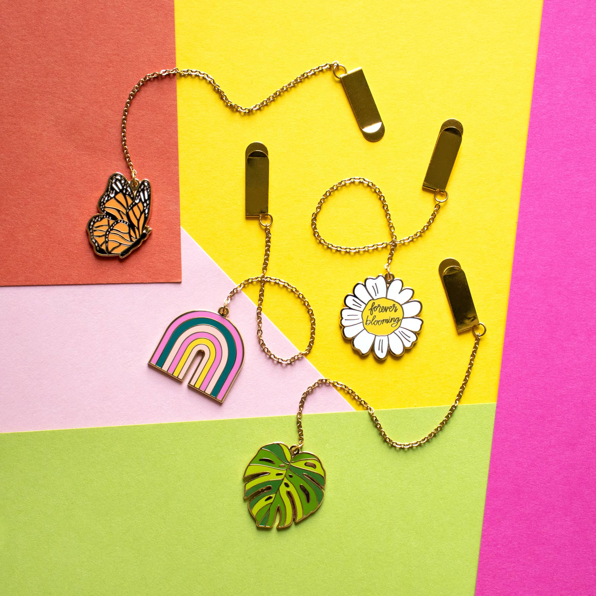 Monstera Enamel Bookmark