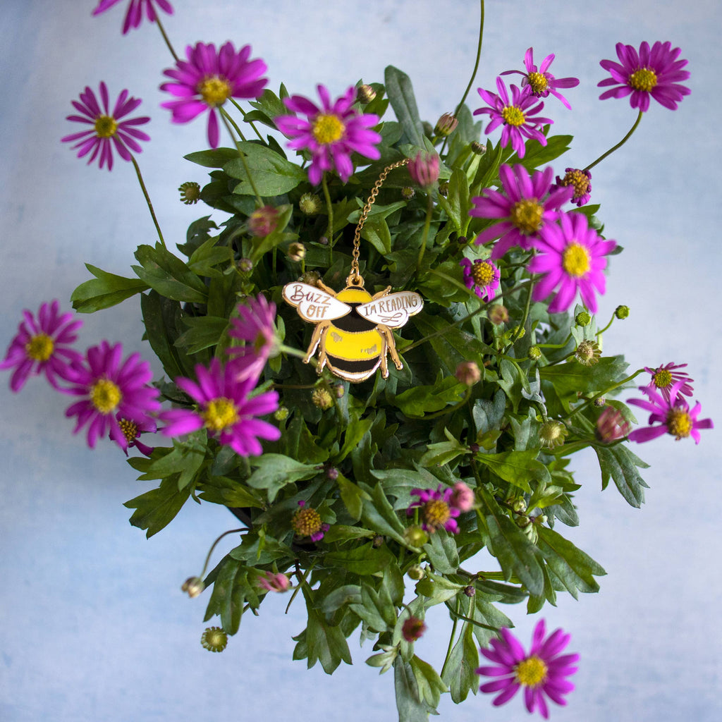 Bumble Bee Enamel Bookmark Charm