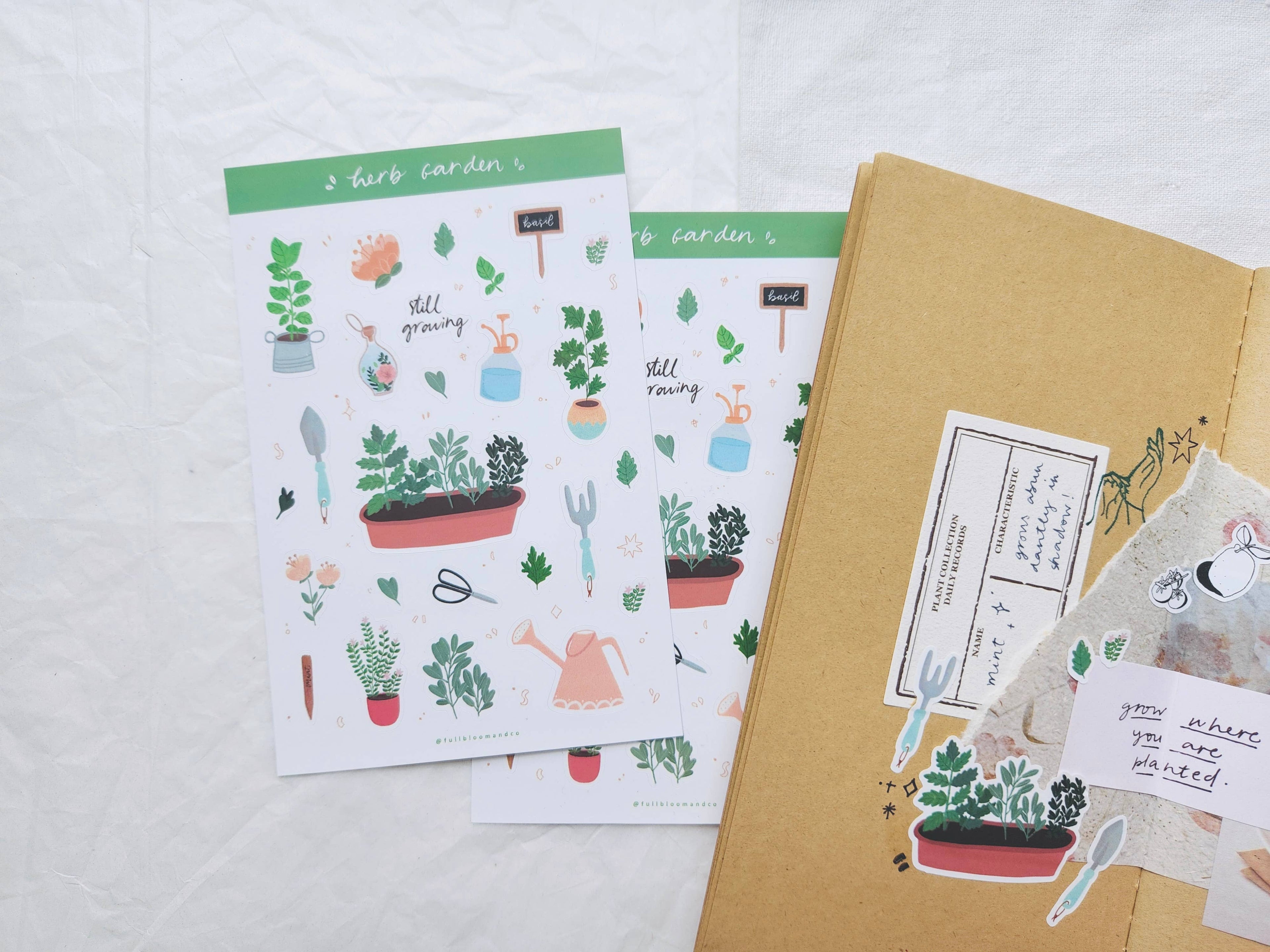 Herbs and Spices Sticker Sheet - Gardening Theme
