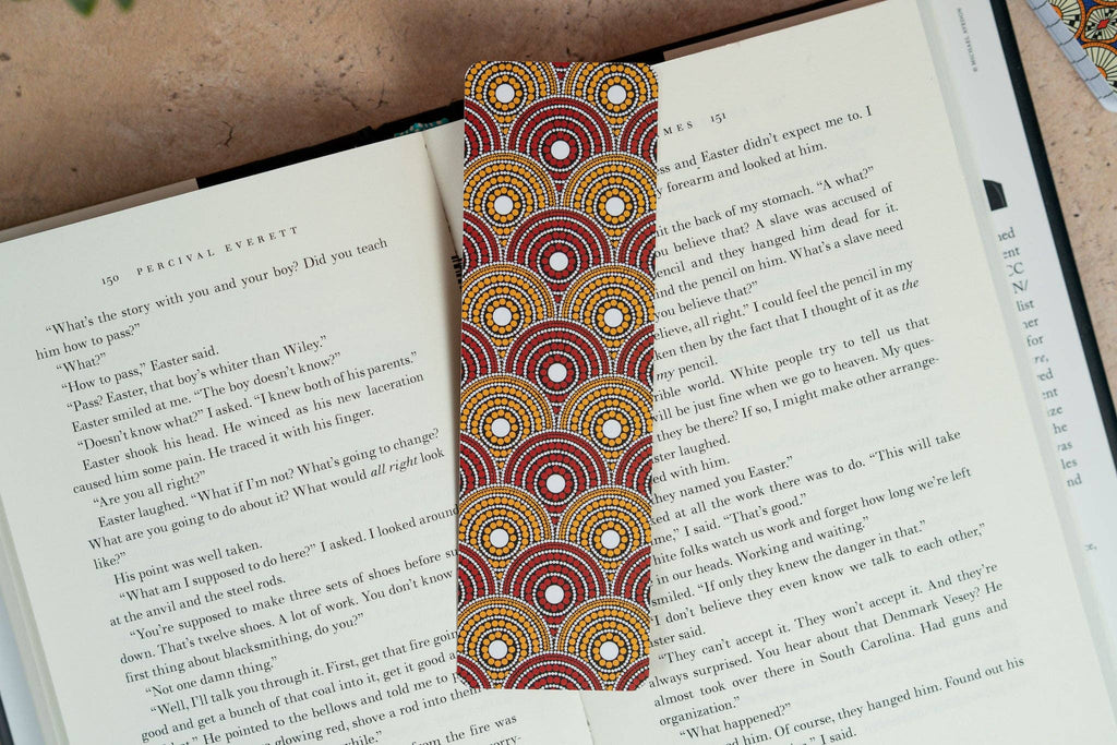Red and Yellow Print Bookmark