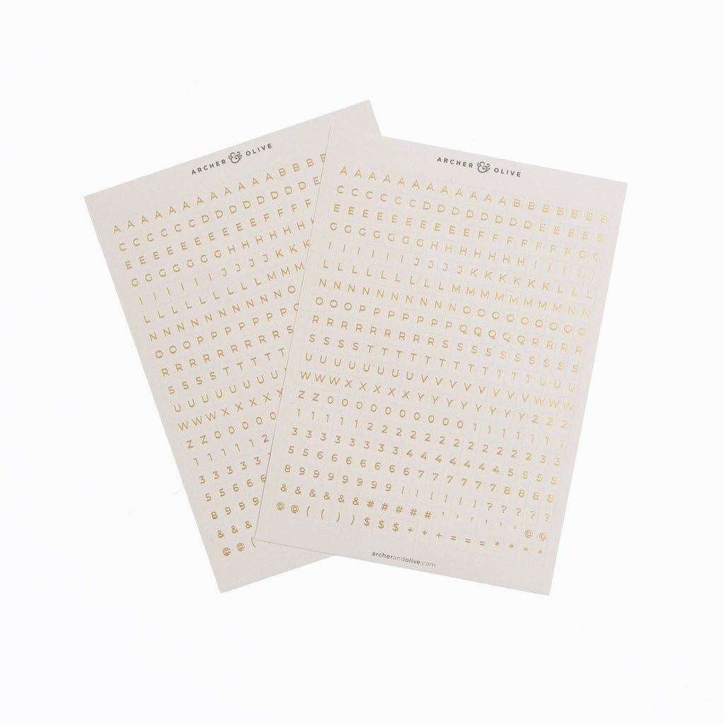 Archer and Olive - Soft Nature Alpha Sticker Set