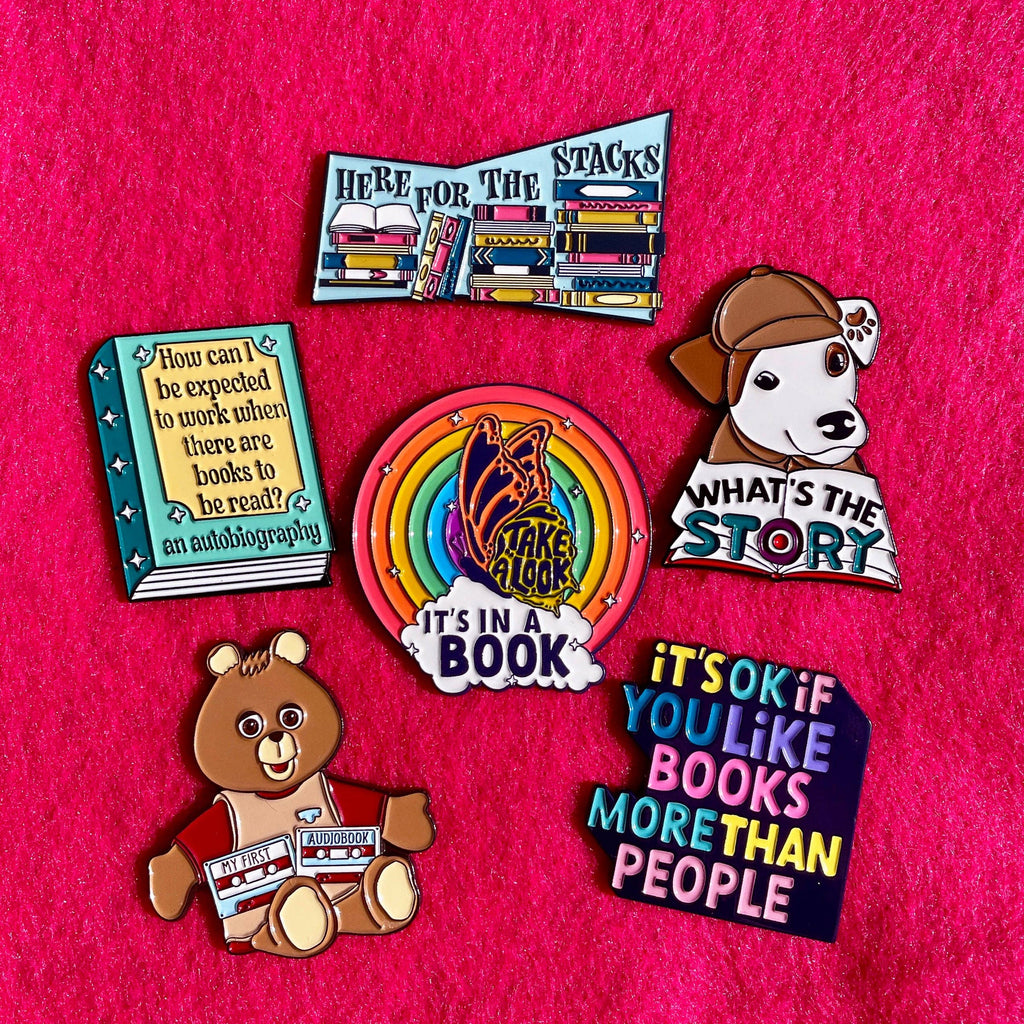 The Bookish Struggle Enamel Pin