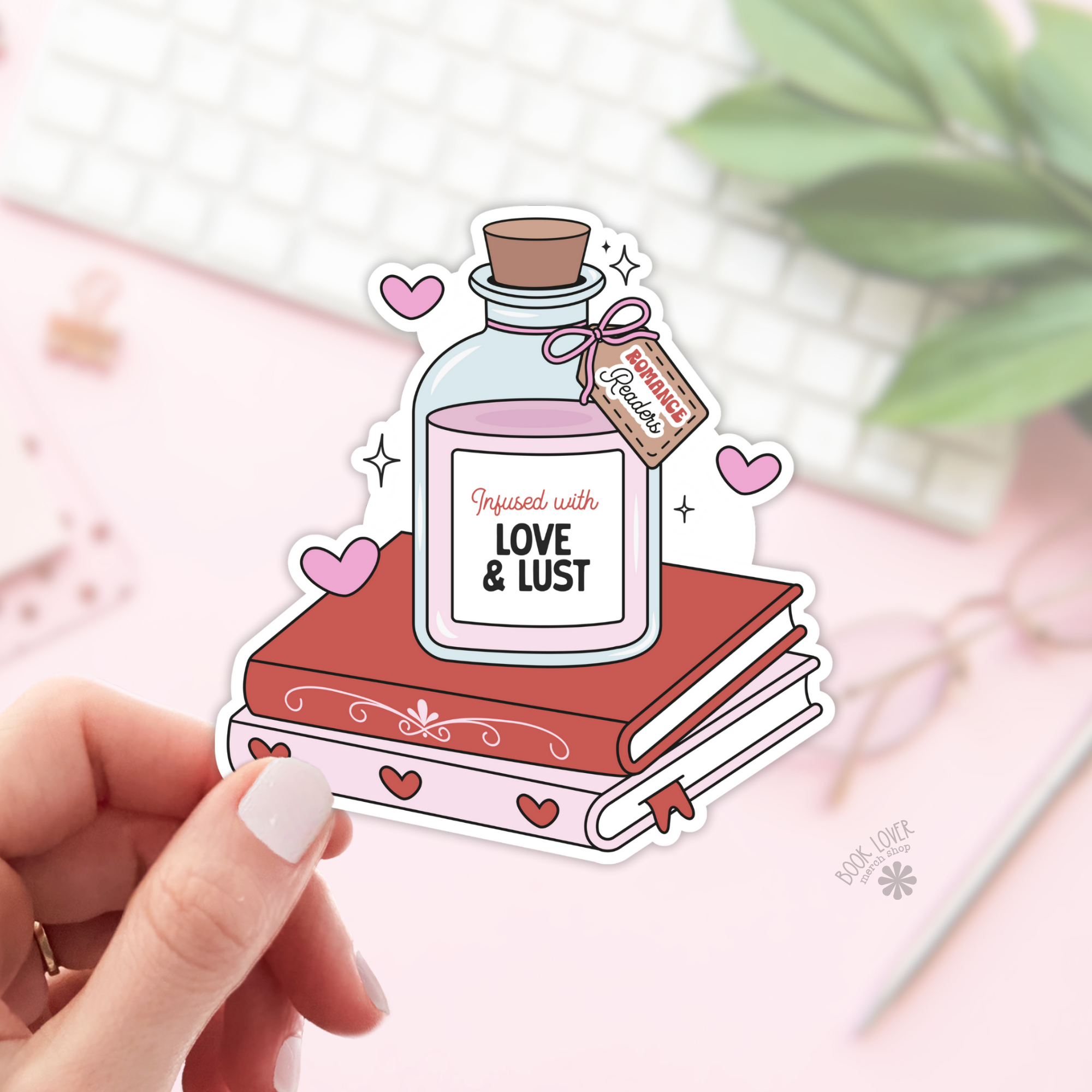 Bookish Potion Infused With Romance Sticker