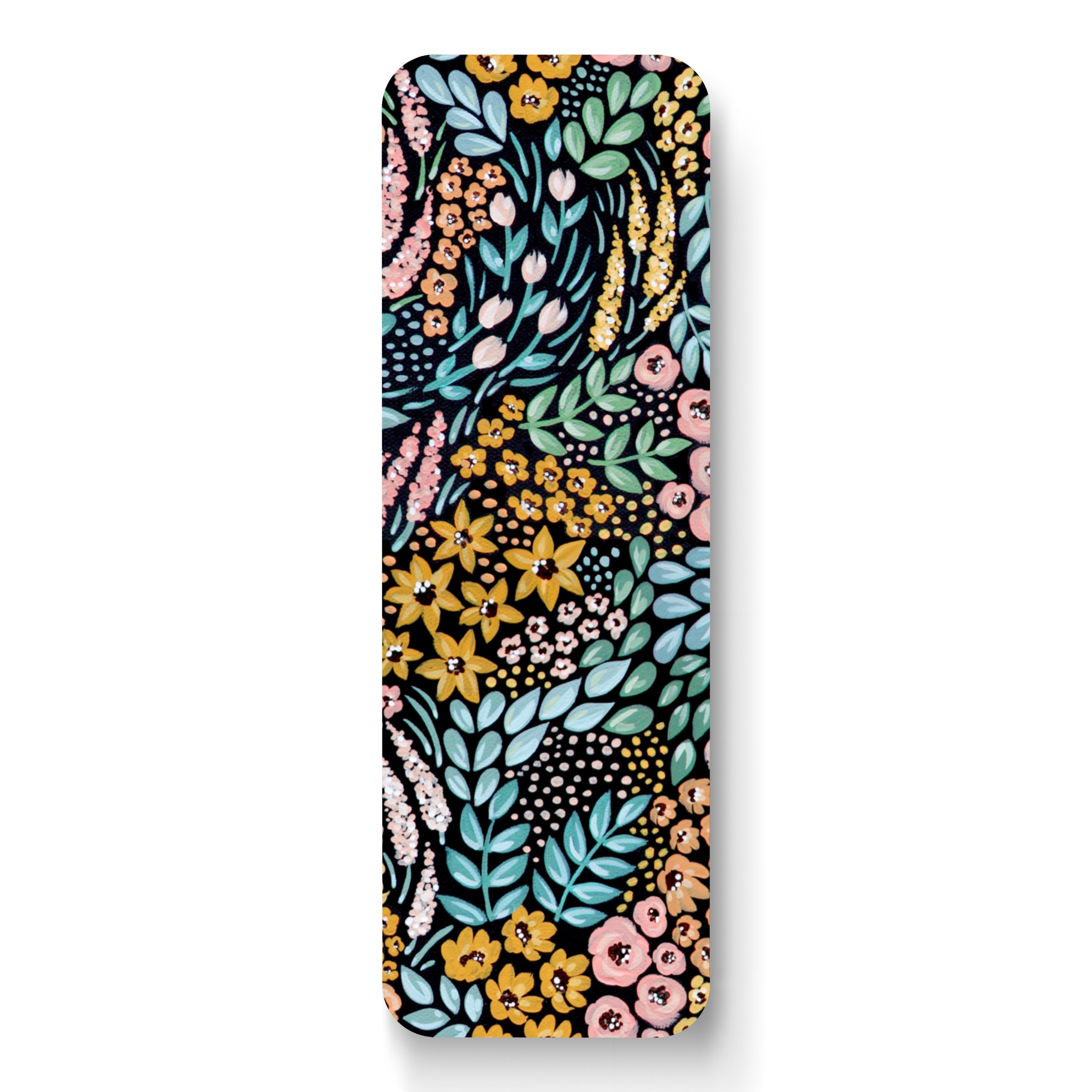 Black Floral Bookmark