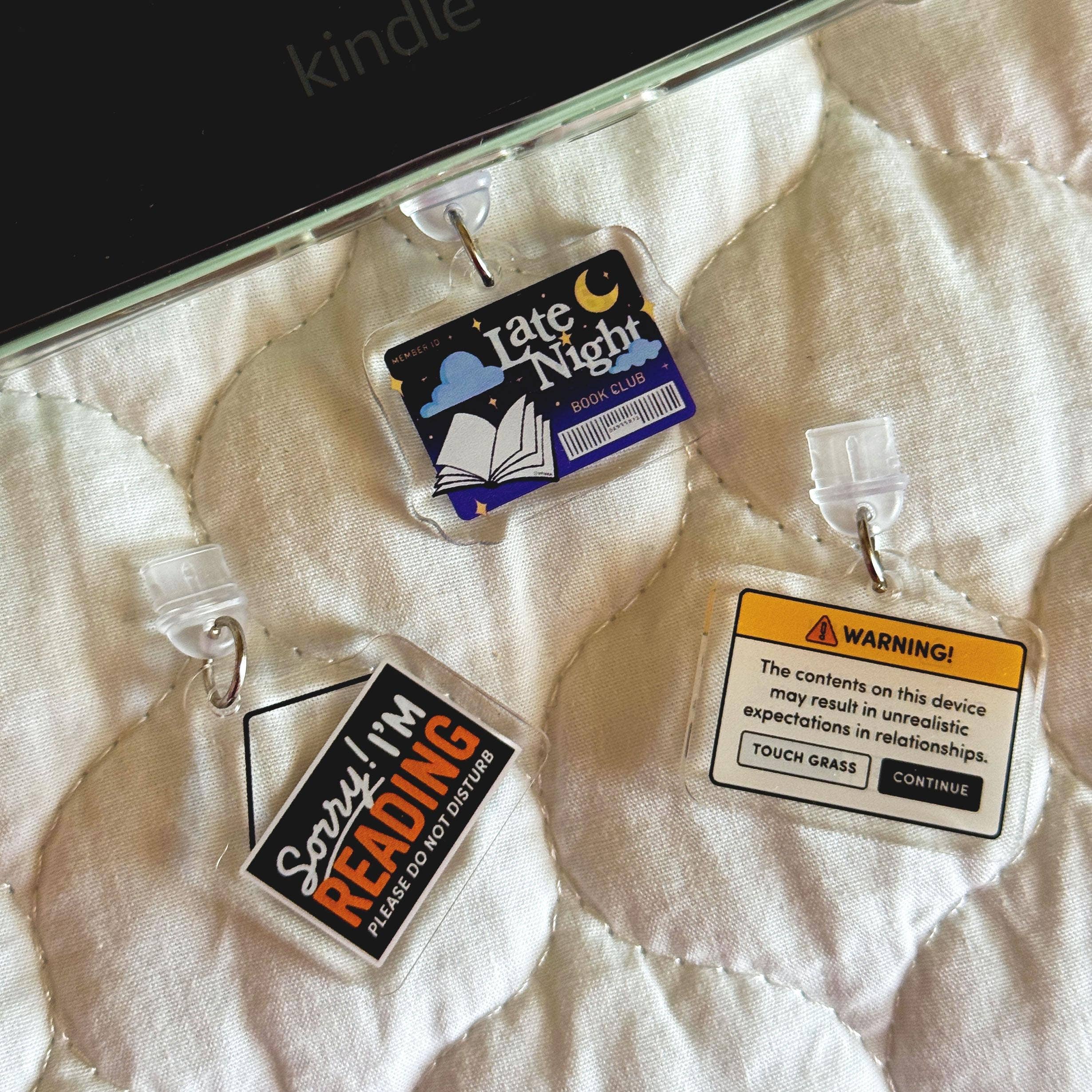 Bookish kindle charms
